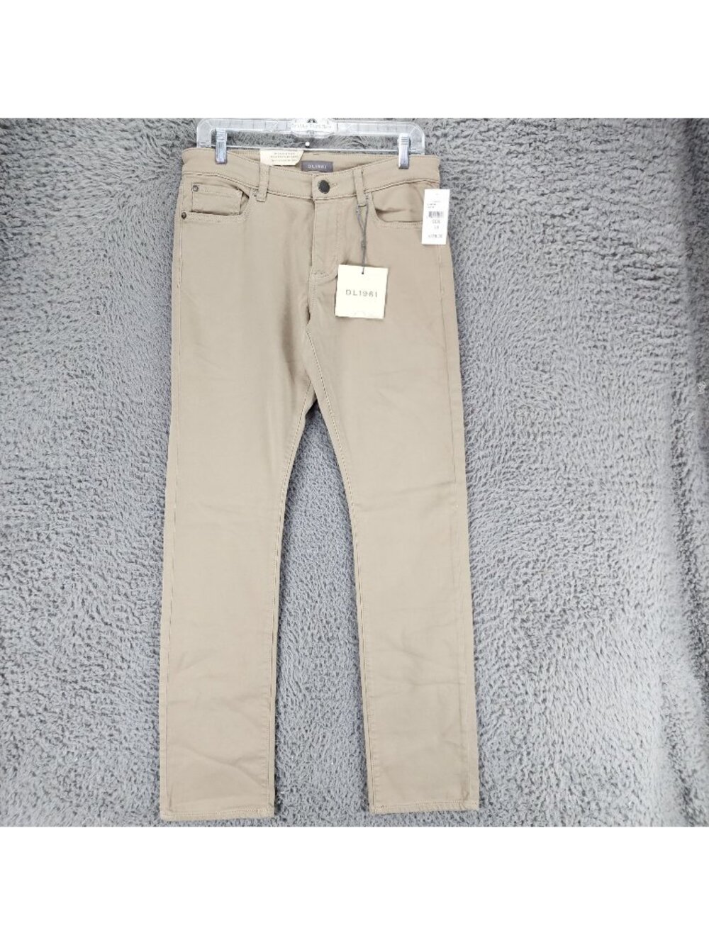 DL1961 Jeans Mens 30x34 Russell Tan Stretch Mid Rise Slim Straight *NWD Read*